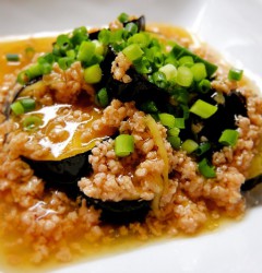 げ茄子の鶏そぼろあん！