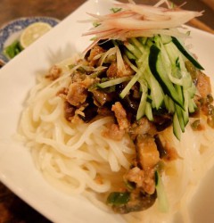冷し茄子味噌うどん！