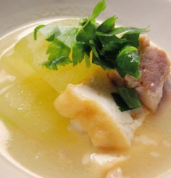 塩豚と厚揚げ、冬瓜の煮