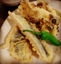 新さんまときのこの天ぷら