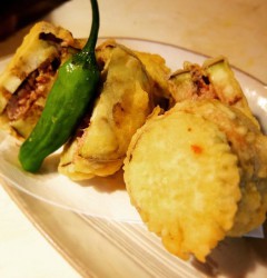 水茄子のはさみ揚げ