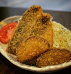 アジフライとさつまいものフライ