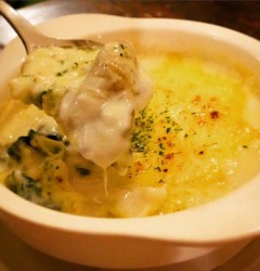 かきとほうれんそうグラタン！