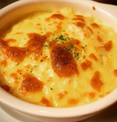 たけのこと菜の花、ベーコンのグラタン！