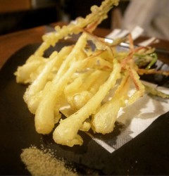 島らっきょの天ぷら