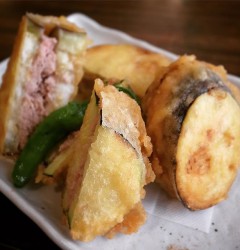 茄子とズッキーニのはさみ揚げ