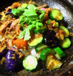 茄子ときゅうりのフレッシュキーマカレー