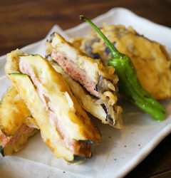 茄子とズッキーニのはさみ揚げ