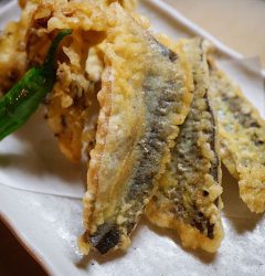 新さんまときのこの天ぷら